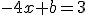 -4x+b=3