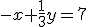 -x+\frac{1}{3}y=7