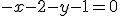 -x-2-y-1=0