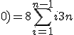 3$l(n;0) = 8 \sum_{i=1}^{n-1} i + 3 n 