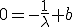 0=-\frac{1}{\lambda}+b