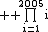 1$ \rm \bigprod_{i=1}^{2005}i