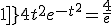 \sup_{x\in[0;1]}4t^2e^{-t^2}=\frac{4}{e}