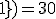 \(\array{&5&&\\2&1&1&1}\)=30