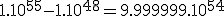 1.10^{55}-1.10^{48}=9.999999.10^{54}
