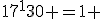 17^130 =1 