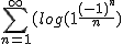 2$\Bigsum_{n=1}^\infty~(log(1+\frac{(-1)^n}{n})  \\ 