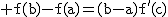 2$\rm f(b)-f(a)=(b-a)f'(c)
