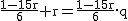 2$\rm~\frac{1-15r}{6}+r=\frac{1-15r}{6}.q