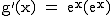 2$\rm~g'(x)~=~e^{x}(e^{x})