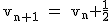 2$\rm~v_{n+1}~=~v_n+\frac{1}{2}