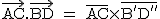 2$\textrm \vec{AC}.\vec{BD} = \bar{AC}\times \bar{B^'D^'}