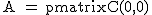 2$\textrm A = \begin{pmatrix}C(0,0)&0&0&...&0\\C(1,0)&C(n,1)&0&...&0\\.\\.\\.\\C(n,0)&C(n,1)&C(n,2)&...&C(n,n)\end{pmatrix}