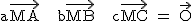 2$\textrm a\vec{MA} + b\vec{MB} + c\vec{MC} = \vec{O}