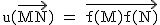 2$\textrm u(\vec{MN}) = \vec{f(M)f(N)}