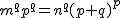 2$m^qp^q=n^q(p+q)^p