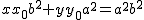 2$xx_0b^2+yy_0a^2=a^2b^2