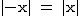 2$~\rm~|-x|~=~|x|