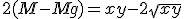 2(M-Mg) = x+y-2\sqrt{xy}