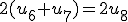 2(u_6+u_7)=2u_8