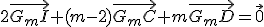 2\vec{G_mI}+(m-2)\vec{G_mC}+m\vec{G_mD}=\vec{0}