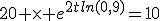 20 \times e^{2tln(0,9)}=10