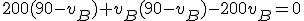 200(90-v_B)+v_B(90-v_B)-200v_B=0