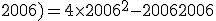 l(2006;2006) = 4 \times 2006^2 - 2006 + 2006 