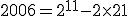 2006=2^{11}-2\times21