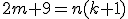 2m+9=n(k+1)