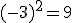 3$(-3)^2=9