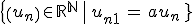 3$\{\(u_n\)\in \mathbb{R}^{\mathbb{N}} \, \| \, u_{n+1}\, = \, au_n\, \}