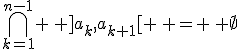 3$\Bigcap_{k=1}^{n-1} \, ]a_k,a_{k+1}[ \, = \, \empty