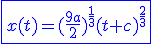 3$\blue\fbox{x(t)=(\frac{9a}{2})^{\frac{1}{3}}(t+c)^{\frac{2}{3}}}