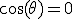 3$\cos(\theta)=0