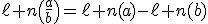 3$\ell n\(\fr{a}{b}\)=\ell n(a)-\ell n(b)