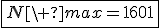 3$\fbox{N\ max=1601}