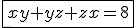 3$\fbox{xy+yz+zx=8}