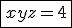 3$\fbox{xyz=4}