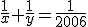 3$\frac{1}{x}+\frac{1}{y}=\frac{1}{2006}