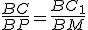 3$\frac{BC}{BP}=\frac{BC_1}{BM}