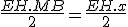 3$\frac{EH.MB}{2}=\frac{EH.x}{2}