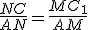 3$\frac{NC}{AN}=\frac{MC_1}{AM}