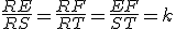 3$\frac{RE}{RS}=\frac{RF}{RT}=\frac{EF}{ST}=k