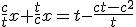 3$\frac{c}{t}x+\frac{t}{c}x=t-\frac{ct-c^2}{t}
