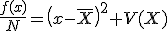 3$\frac{f(x)}{N}=\left(x-\overline{X}\right)^2+V(X)