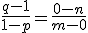 3$\frac{q-1}{1-p}=\frac{0-n}{m-0}