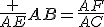 3$\frac {AE}{AB}=\frac{AF}{AC}