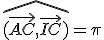 3$\hat{(\vec{AC},\vec{IC})}=\pi