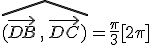 3$\hat{(\vec{DB}\,,\,\vec{DC})}=\frac{\pi}3[2\pi]